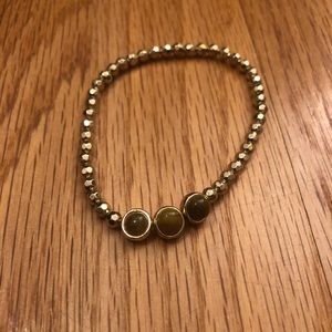 Beaded gemstone bracelet